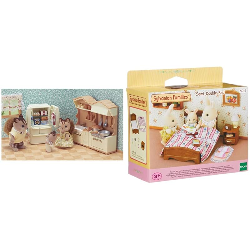 SYLVANIAN FAMILIES 5341 Set De Cocina + 5019 Set Cama Doble