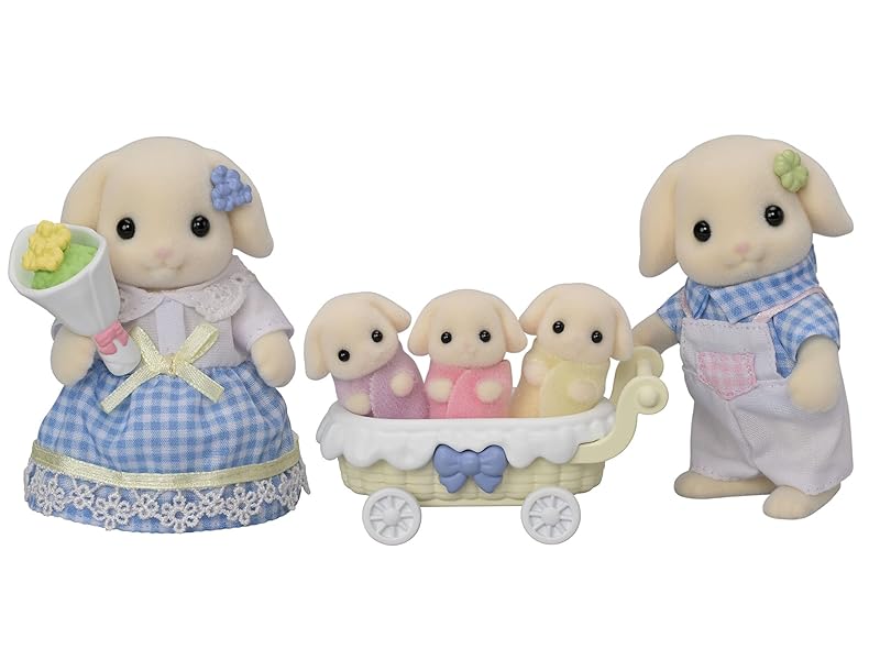 Sylvanian Families - 5735 Familia Conejo Flora - Casa de muñecas