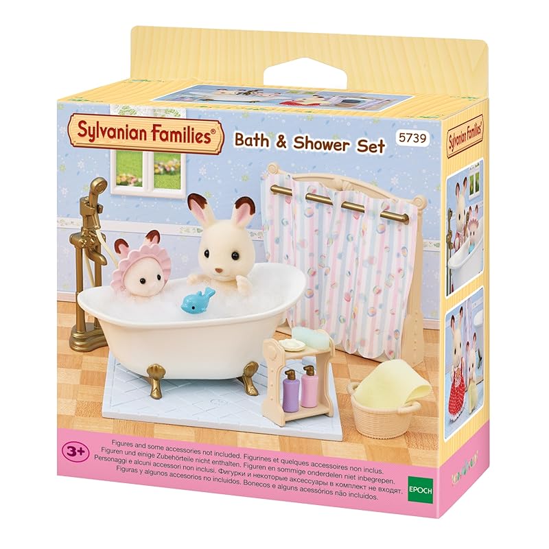 Sylvanian Families - 5739 Set de Baño y Ducha - Casa de muñecas