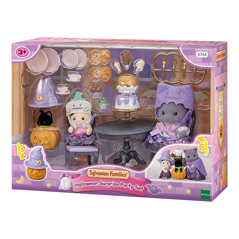 SYLVANIAN FAMILIES 5764 - Juego de casa de muñecas para Fiesta Sorpresa de Halloween